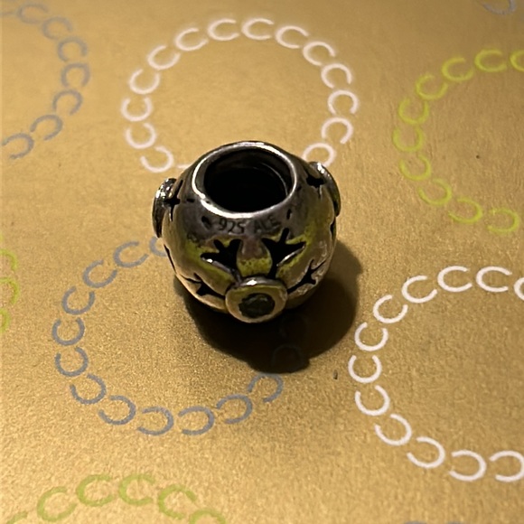 Pandora Retired Blue CZ Snowflake Charm - Picture 2 of 3